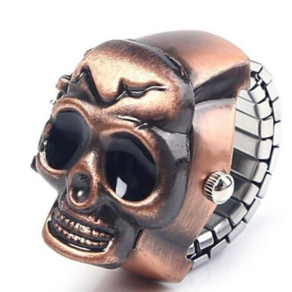 Men Women Retro Finger Skull Ring Watch - Picture 6 of 6